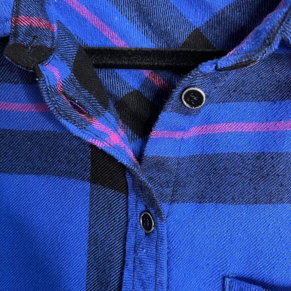 BDG Urban Outfitters Blue Plaid Button Down Shirt - Picture 5 of 7